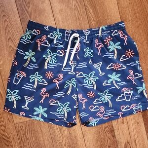 Chubbies Navy Flamingo and Palm Print Men's Shorts